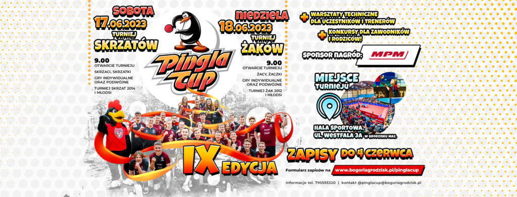 Read more about the article 200 zgłoszonych zawodników do IX edycji Pingla Cup