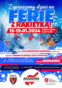 Read more about the article Od 15 stycznia Bogoria organizuje Ferie z Rakietką