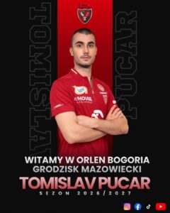 Read more about the article Tomislav Pucar nowym zawodnikiem Orlen Bogorii Grodzisk Mazowiecki